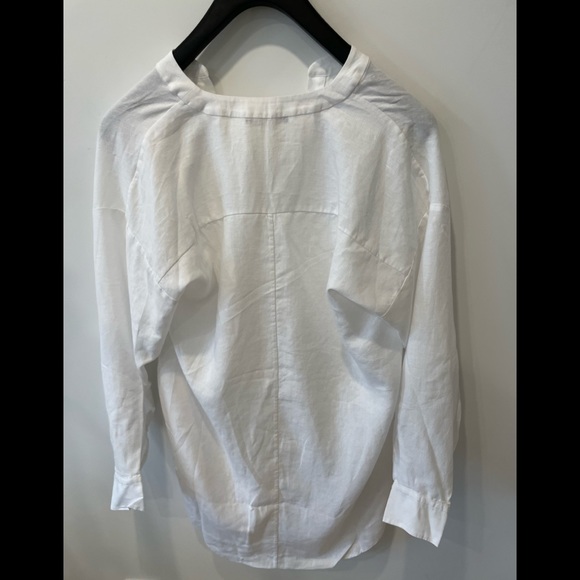 2022 spring Marissa Webb pax linen henley tunic Dress with obi belt in linen - Picture 6 of 14